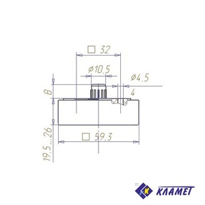 Опора мебельная регулируемая квадратная ОРК 18/1-К, цвет хром матовый