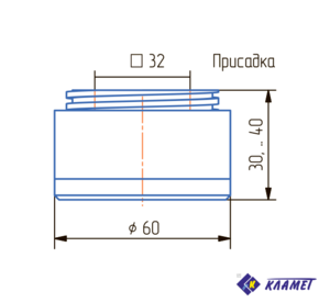 Опора мебельная регулируемая ОР 30-К, цвет хром матовый
