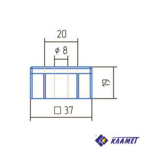 Крепеж трубы 40х40